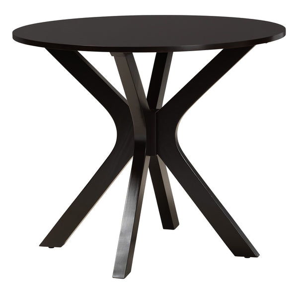 Baxton Studio Baxton Studio Sadie 5-Piece Dining Set in Beige Fabric & Espresso Wood - Modern Elegance for Small Spaces Sadie-Sand/Dark Brown-5PC Dining Set
