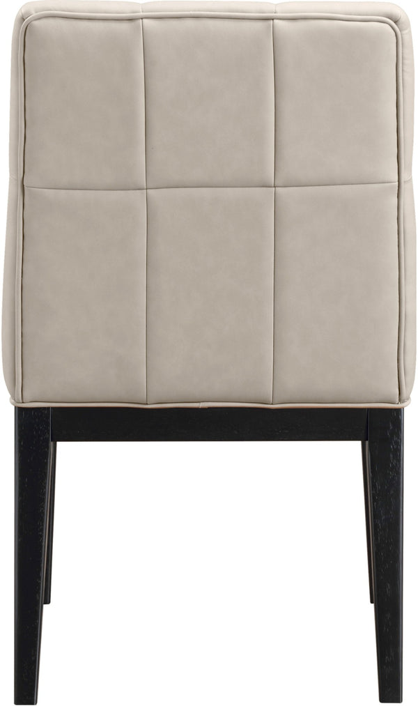 Meridian Furniture Adrian Vegan Leather Dining Chair with Solid Wood Legs Modern Upholstered Seat for Any Room Taupe Set of 2 972Taupe-SC