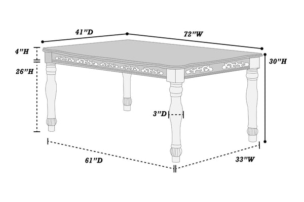 English Elm Traditional Formal Rubberwood Dining Set Seats Six Tufted Chairs Silver Grey Finish B011S00601