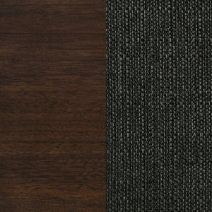 English Elm Wawona Grey Upholstered Dining Side Chair Set of 2 — Tall Back Comfort, Tapered Profile, Brown Wood Base B062P375534