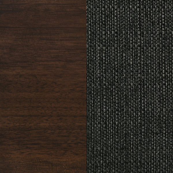 English Elm Wawona Grey Upholstered Dining Side Chair Set of 2 — Tall Back Comfort, Tapered Profile, Brown Wood Base B062P375534