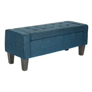 OSP Home Furnishings Baytown Storage Bench Azure