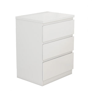 English Elm 19.7-inch Matte Finish Nightstand with Touch Release Drawers for Minimalist Bedrooms White W3151P407888