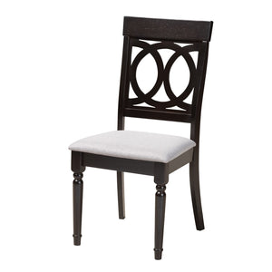 Baxton Studio Baxton Studio Jessie Modern 5-Piece Dining Set - Stylish Grey Fabric & Dark Brown Wood for Any Space Jessie-Grey/Dark Brown-5PC Dining Set