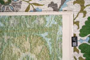 Louis De Poortere Antiquarian Suzani - Timeless Elegance In Vibrant Colors Inspired By Central Asian Embroidery Design Crème,Green,Blue 100% Pet Poly (40% Rpet) 118647-louis-de-poortere