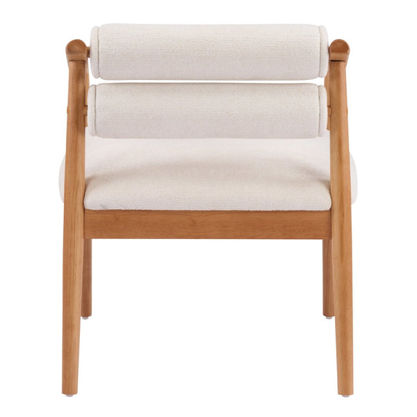 English Elm Indoor Solid Wood Dining Chairs Beige Upholstered Seat Modern Set of Two N772P410400B