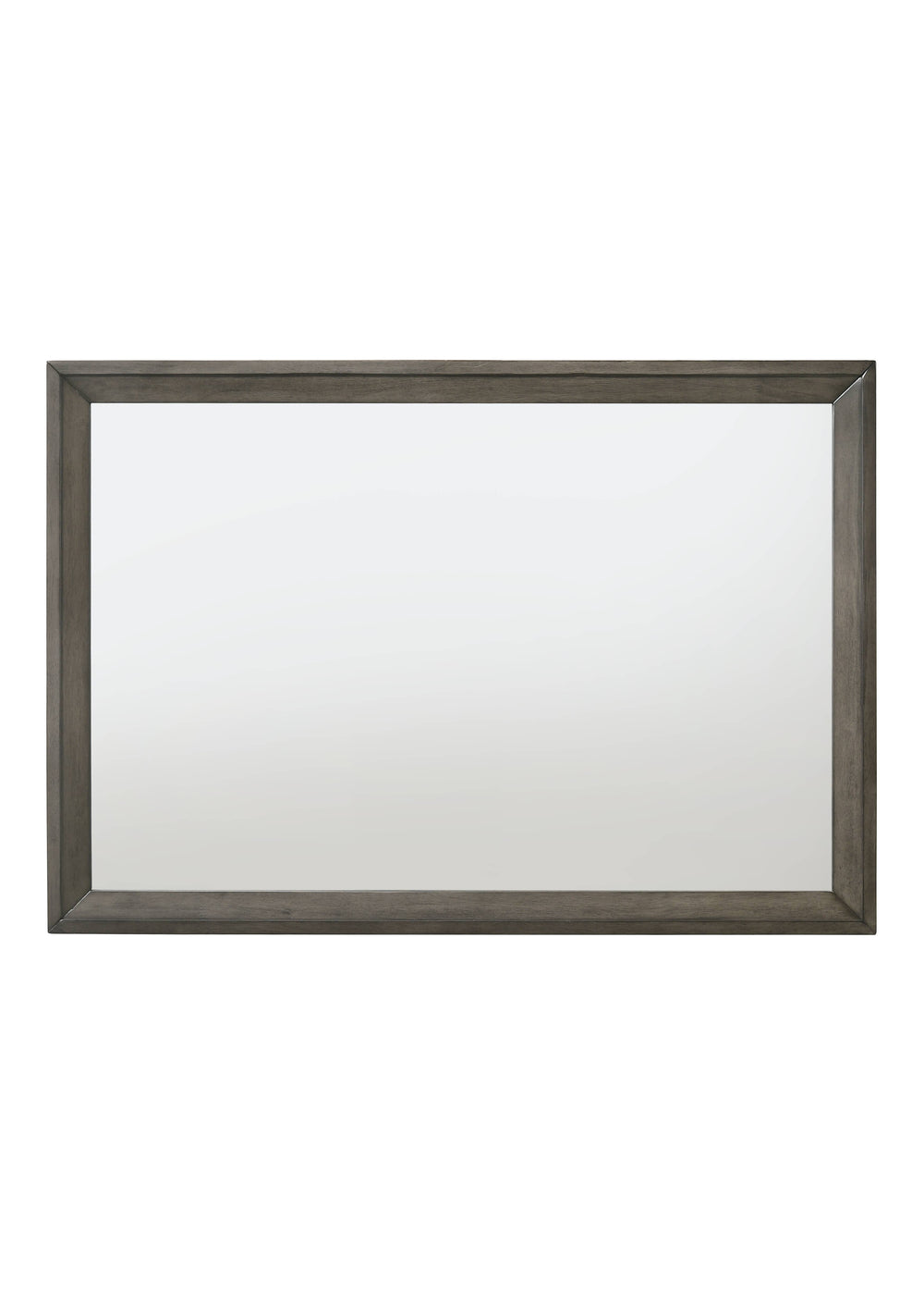English Elm Escher Gray Oak Finish Wall Mirror 41x27" Landscape Frame Synthetic Wood Modern Rustic Accent Decor B2726P261876