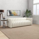 English Elm Ashcroft Furniture - Elrosa Channel Tufted Beige Boucle Sofa