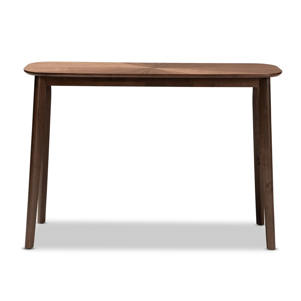 Baxton Studio Baxton Studio Wendy Console Table – Mid-Century Modern Walnut Accent for Narrow Spaces & Decor Walnut Sunburst Console Table