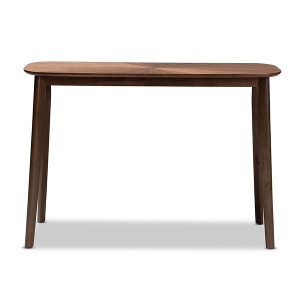 Baxton Studio Baxton Studio Wendy Console Table – Mid-Century Modern Walnut Accent for Narrow Spaces & Decor Walnut Sunburst Console Table