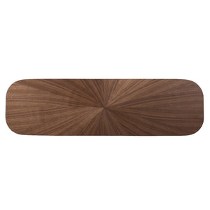 Baxton Studio Baxton Studio Wendy Console Table – Mid-Century Modern Walnut Accent for Narrow Spaces & Decor Walnut Sunburst Console Table