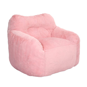 English Elm Bean Bag Chair - Plush Faux-Fur Sofa With Armrests, High-Density Foam, Easy Care, Ideal For Relaxing W2200P313804