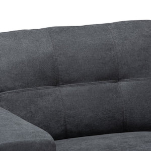 Baxton Studio Baxton Modern Upholstered Sectional Sofa in Chic Dark Grey for Stylish Living Room Comfort Langley Dark Right J099C-Dark Grey-RFC