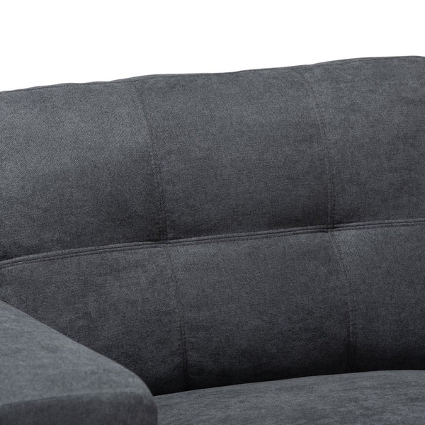 Baxton Studio Baxton Modern Upholstered Sectional Sofa in Chic Dark Grey for Stylish Living Room Comfort Langley Dark Right J099C-Dark Grey-RFC