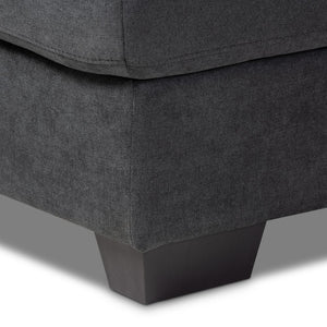 Baxton Studio Baxton Modern Upholstered Sectional Sofa in Chic Dark Grey for Stylish Living Room Comfort Langley Dark Right J099C-Dark Grey-RFC