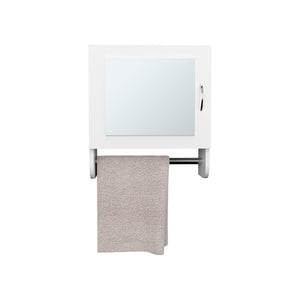 English Elm Medicine Compact Wall Cabinet with Mirror Door, Engineered Wood Storage, Durable, Space-Saving Design White 20.28 L x 18.31 W x 2.36 H B097P250833