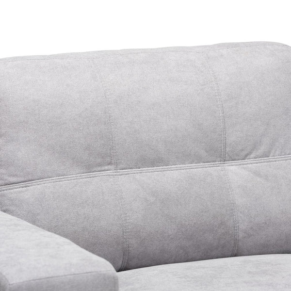 Baxton Studio Baxton Modern Upholstered Sectional Sofa in Chic Dark Grey for Stylish Living Room Comfort Langley Light Right J099C-Light Grey-RFC