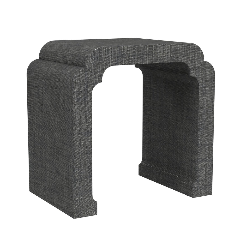 Butler Specialty Chatham Waterfall Side Table - Hand-woven Raffia With Modern Charm And Organic Textured Design Charcoal Gmelina Arborea Wood,Mdf,Raffia 9739420-butler