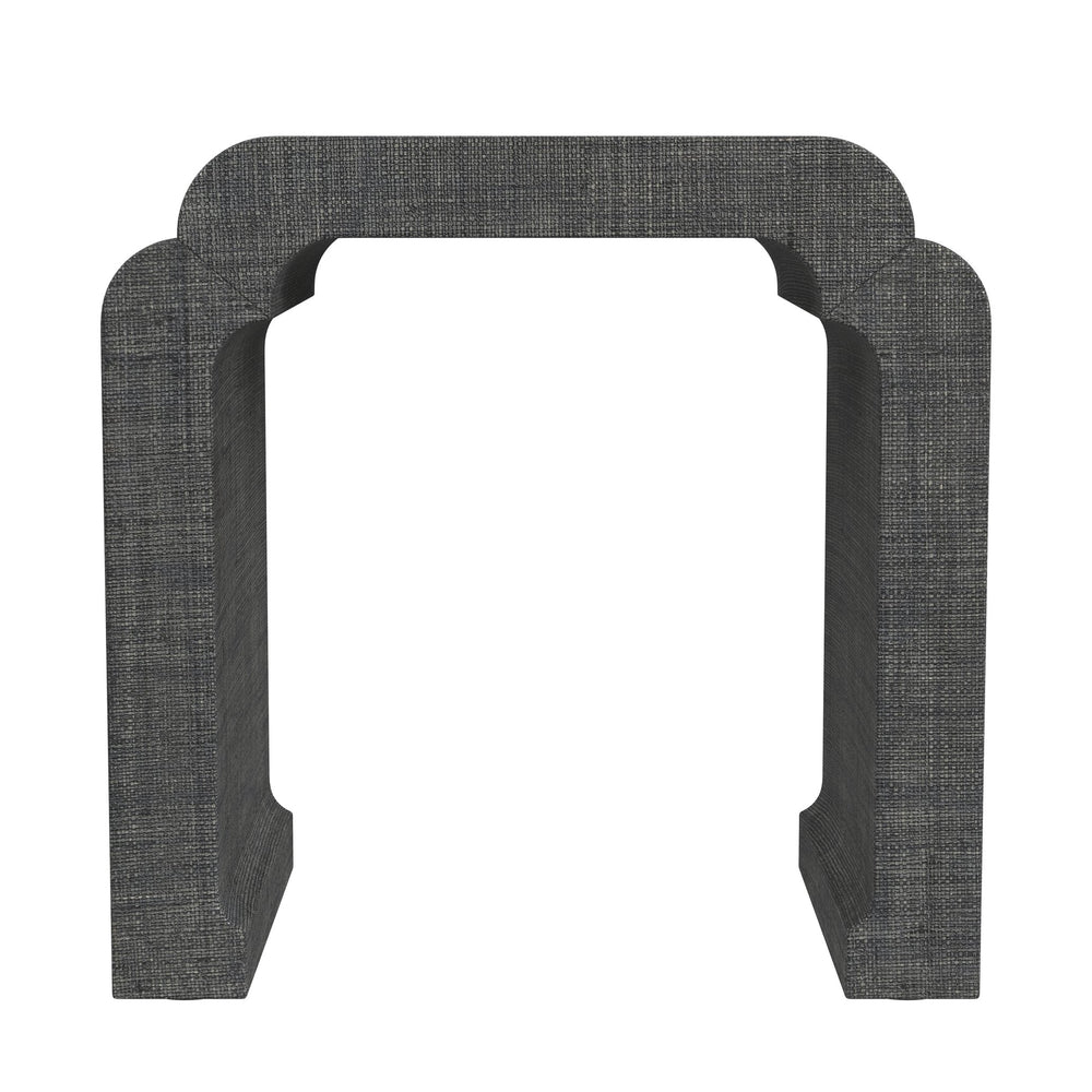 Butler Specialty Chatham Waterfall Side Table - Hand-woven Raffia With Modern Charm And Organic Textured Design Charcoal Gmelina Arborea Wood,Mdf,Raffia 9739420-butler