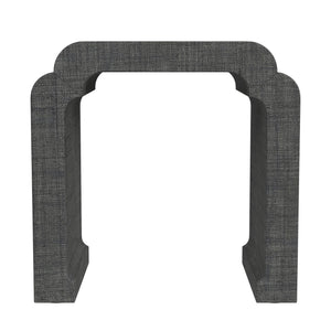 Butler Specialty Chatham Waterfall Side Table - Hand-woven Raffia With Modern Charm And Organic Textured Design Charcoal Gmelina Arborea Wood,Mdf,Raffia 9739420-butler