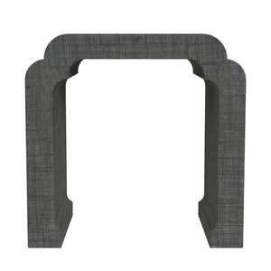 Butler Specialty Chatham Waterfall Side Table - Hand-woven Raffia With Modern Charm And Organic Textured Design Charcoal Gmelina Arborea Wood,Mdf,Raffia 9739420-butler