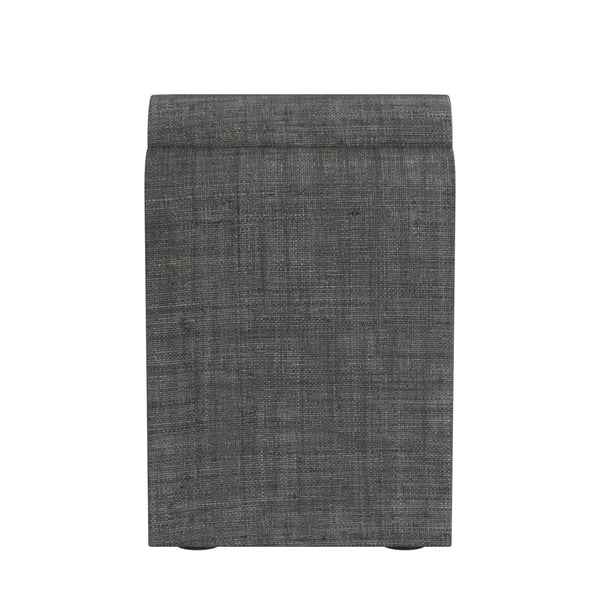 Butler Specialty Chatham Waterfall Side Table - Hand-woven Raffia With Modern Charm And Organic Textured Design Charcoal Gmelina Arborea Wood,Mdf,Raffia 9739420-butler