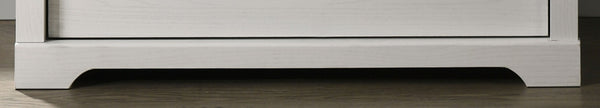 English Elm Elettra Four Drawer Chest in Warm Oak Finish with Bold Black Metal Hardware White B2749P413337
