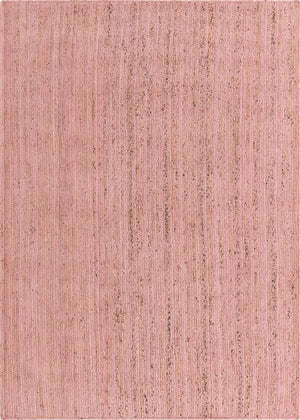 Unique Loom Braided Jute Dhaka Hand Braided Solid Rug Light Pink,  7' 1" x 10' 0"