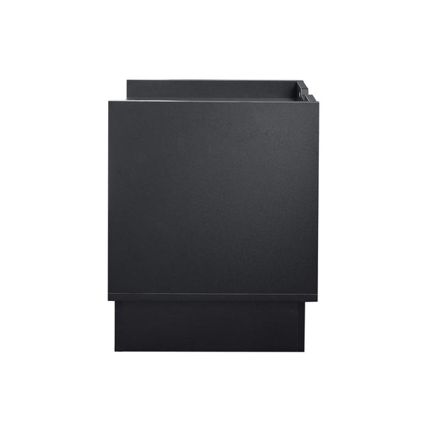 English Elm Christopher Knight Home® - Mid Mid Century Modern Nightstand with USB Charging Station, LED App-Control Lights, 2 Drawers, Sleek Design Black 22.24 L x 18.7 W x 7.09 H N761P255453B