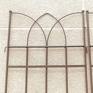 English Elm 4 Pack Powder-coated Metal Garden Trellises Rustproof Climbing Plant Outdoor Support Brown W1586P147459