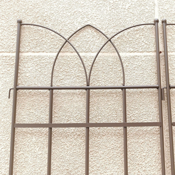 English Elm 4 Pack Powder-coated Metal Garden Trellises Rustproof Climbing Plant Outdoor Support Brown W1586P147459