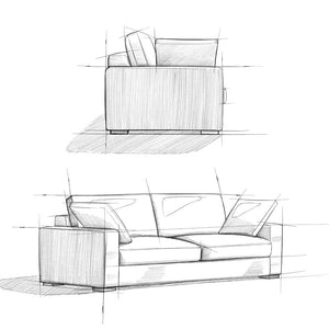 English Elm Charlie Oversized Deep Seater Sofa - Eco-Friendly Cream Fabric, Plush Comfort, Perfect For Lounging B136P199253