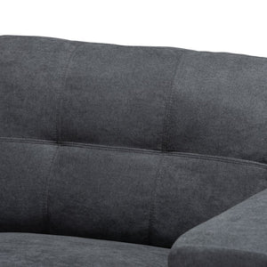 Baxton Studio Baxton Modern Upholstered Sectional Sofa in Chic Dark Grey for Stylish Living Room Comfort Langley Dark Left J099C-Dark Grey-LFC