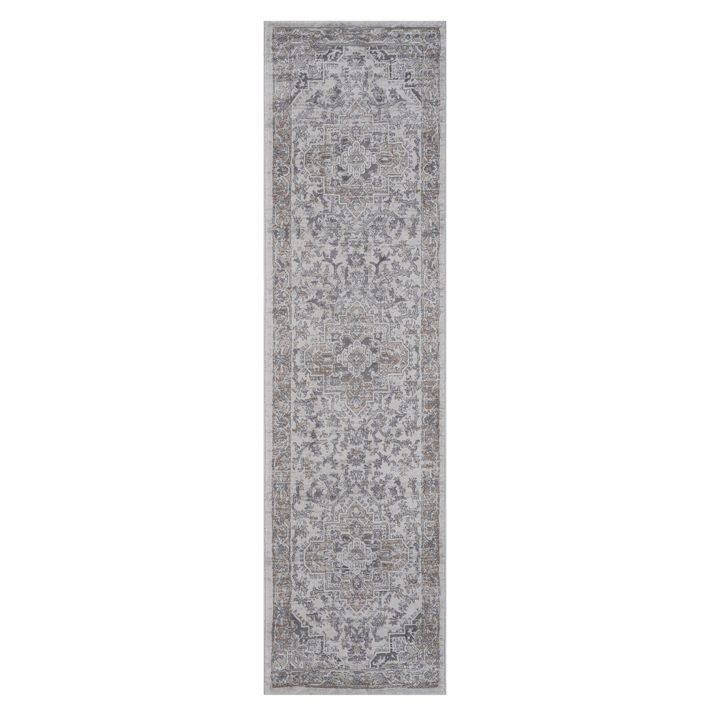 English Elm Loom Stylish Ivory/Beige Oriental Area Rug - Non-Shedding, Stain-Resistant, Perfect For Any Room! B335P289422