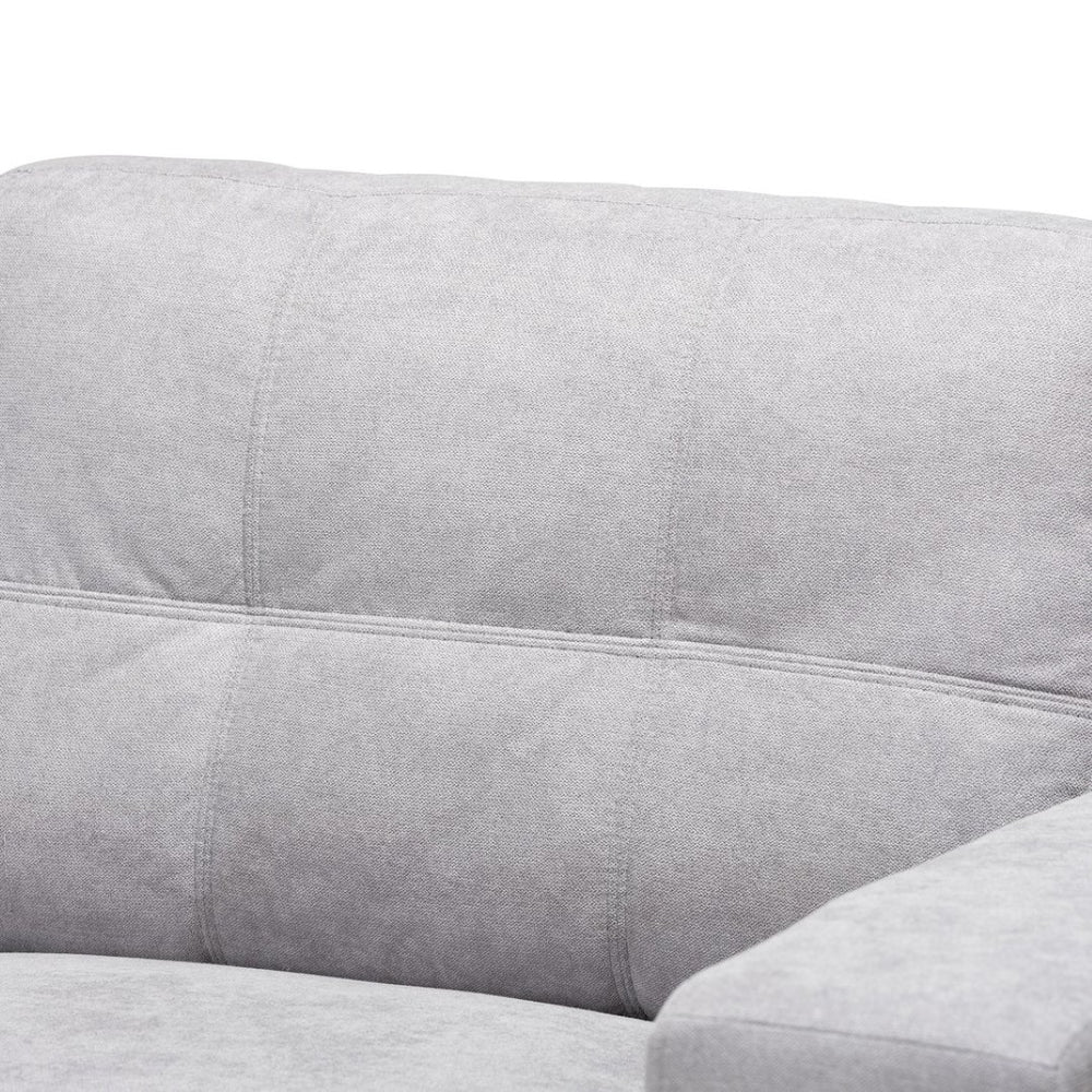 Baxton Studio Baxton Studio Langley Light Grey Sectional Sofa with Left-Facing Chaise for Modern Living Spaces J099C-Light Grey-LFC