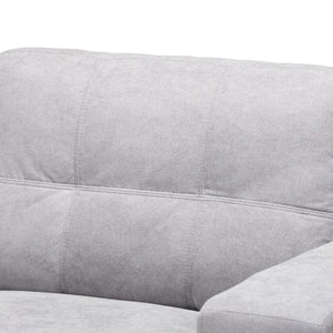 Baxton Studio Baxton Studio Langley Light Grey Sectional Sofa with Left-Facing Chaise for Modern Living Spaces J099C-Light Grey-LFC