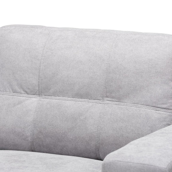 Baxton Studio Baxton Studio Langley Light Grey Sectional Sofa with Left-Facing Chaise for Modern Living Spaces J099C-Light Grey-LFC