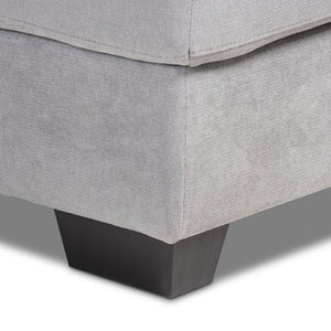 Baxton Studio Baxton Studio Langley Light Grey Sectional Sofa with Left-Facing Chaise for Modern Living Spaces J099C-Light Grey-LFC