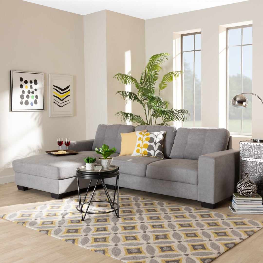 Baxton Studio Langley Sectional Sofa - Thumbnail 3