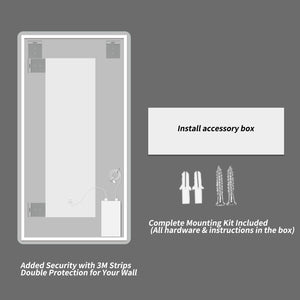 English Elm 28*36 Inch Led Backlit Bathroom Vanity Mirror Anti-fog Wall Mount Dimmable 3 Tones W2709P428061