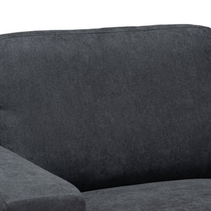 Baxton Studio Baxton Studio Nevin Modern Dark Grey Sectional Sofa with Right-Facing Chaise for Ultimate Comfort J099S-Dark Grey-RFC