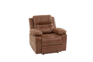 English Elm Modern Leatherette Power Recliner with Usb Port Plush Arms for Living Room Comfort B011P467870