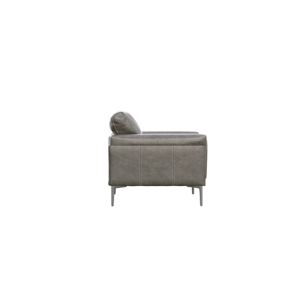English Elm Wallace & Bay - Charcoal Transitional Leather Chair in Dark Gray Fabric — Stylish, Easy-Care Accent Seating 44"W x 34"D B361P384434