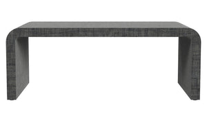 Butler Specialty Chatham Glass And Raffia Square Coffee Table - Modern Elegance With Textured Natural Finish Charcoal Gmelina Arborea Wood,Mdf,Raffia 9744420-butler