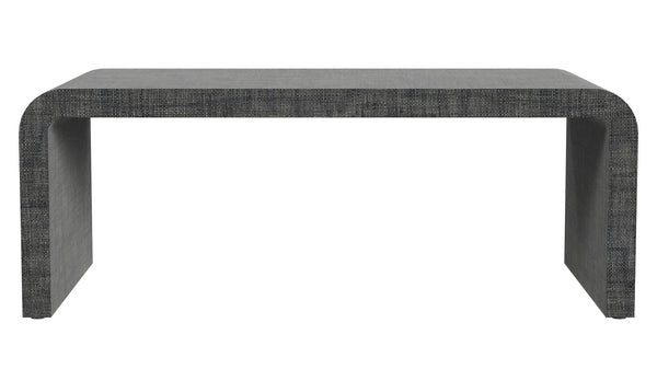 Butler Specialty Chatham Glass And Raffia Square Coffee Table - Modern Elegance With Textured Natural Finish Charcoal Gmelina Arborea Wood,Mdf,Raffia 9744420-butler