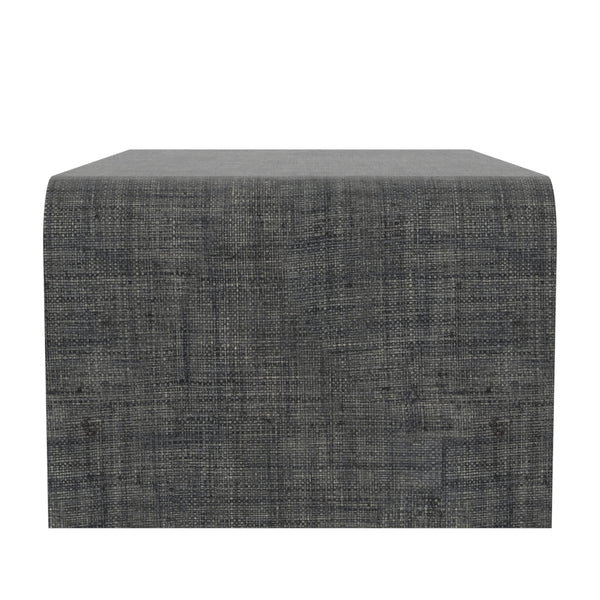 Butler Specialty Chatham Glass And Raffia Square Coffee Table - Modern Elegance With Textured Natural Finish Charcoal Gmelina Arborea Wood,Mdf,Raffia 9744420-butler