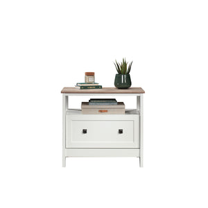 English Elm Lateral File Cabinet - Stylish White Storage Solution For Home & Office, Compact Design & Security B356P367735