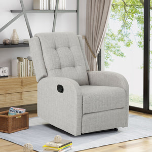 English Elm Christopher Knight Home® - 24.75" Wide Manual Recliner Beige Fabric - Compact 24.75" Seat, Pull-Tab Recline, Durable Frame comfort 64372.00