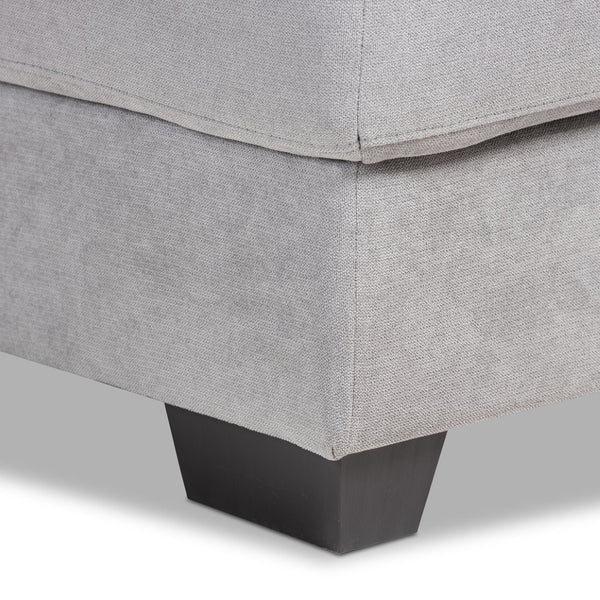 Baxton Studio Baxton Nevin Modern Light Grey Sectional Sofa with Left Facing Chaise - Chic Design & Comfort! J099S-Light Grey-LFC