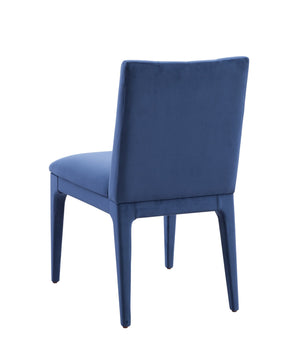 Basset Mirror Brianne Navy Dining Chair Set Of 2 - Luxurious Velvet Upholstery & Modern Glamour For Your Home Blue Wood,Foam,Polyester Fabric 9745-dr-800-2